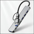 Hub USB C 8 en 1 de type C 3 ports USB 2.0 et 1 port USB 3.0 alimenté USB C Hub pour MacBook PC XPS